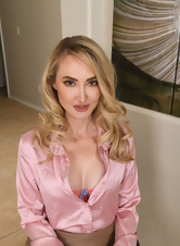 Today, the milf secretary is wearing a very sexy set of lingerie and is ready to show it to you